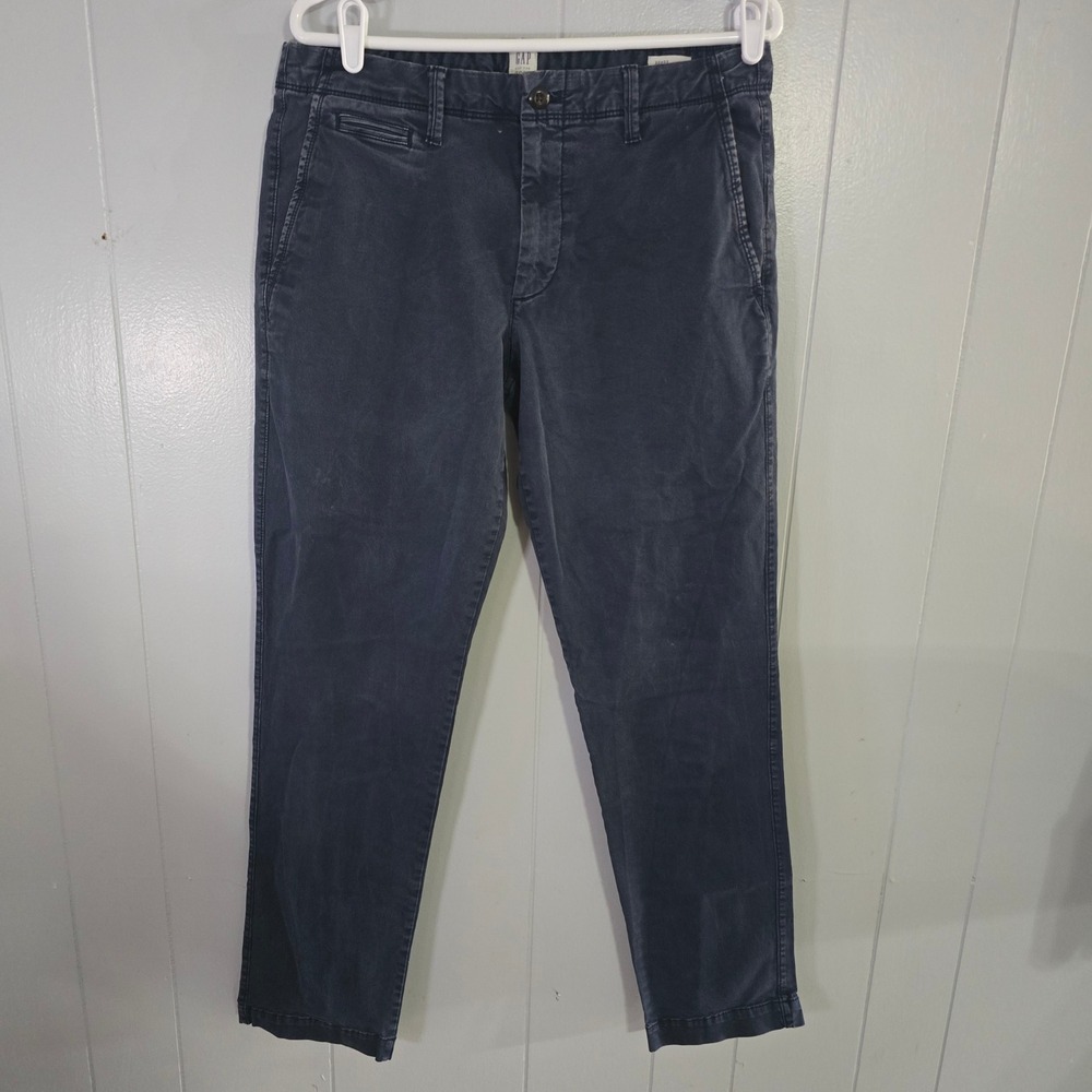 Gap Slim Fit Chino Pants Mens‎ 33x32 Navy Blue Gap For Good Casual Trousers